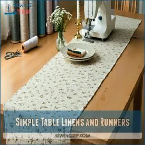 Simple Table Linens and Runners