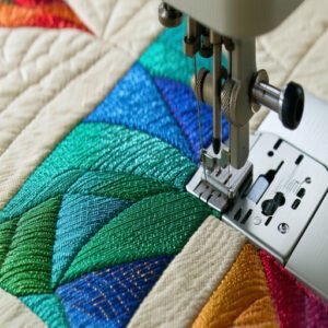 Stitches on a Quilting Machine