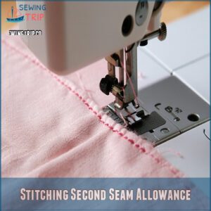 Stitching Second Seam Allowance