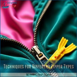 Techniques for Different Zipper Types