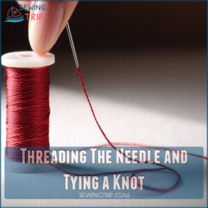 Threading The Needle and Tying a Knot