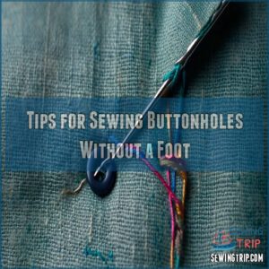 Tips for Sewing Buttonholes Without a Foot