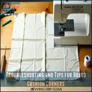 Troubleshooting and Tips for Boxed Cushion Corners