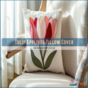 Tulip Applique Pillow Cover