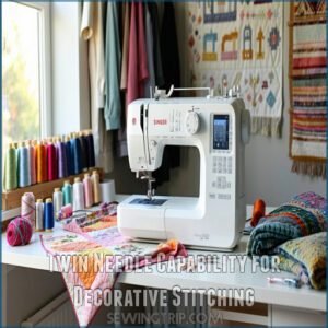 Twin Needle Capability for Decorative Stitching