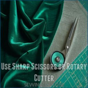 Use Sharp Scissors or Rotary Cutter