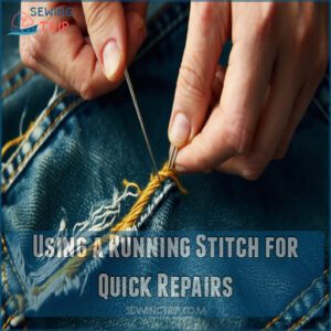 Using a Running Stitch for Quick Repairs