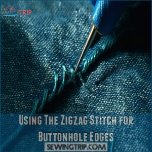 Using The Zigzag Stitch for Buttonhole Edges