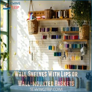 Wall Shelves With Lips or Wall-mounted Baskets