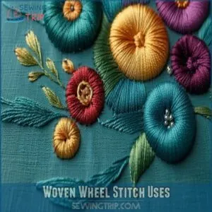 Woven Wheel Stitch Uses