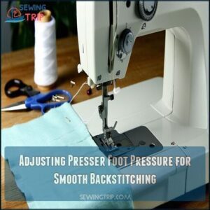 Adjusting Presser Foot Pressure for Smooth Backstitching