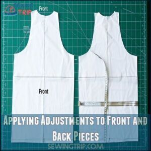 Applying Adjustments to Front and Back Pieces Applying Adjustments to Front and Back Pieces