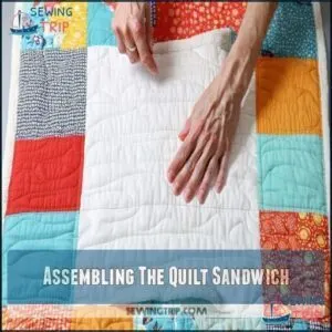 Assembling The Quilt Sandwich