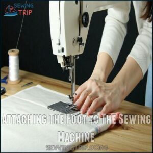 Attaching The Foot to The Sewing Machine