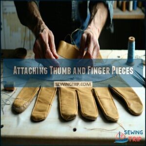 Attaching Thumb and Finger Pieces