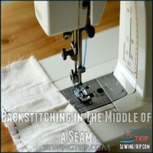 Backstitching in The Middle of a Seam