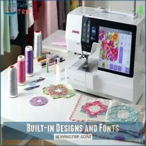 Built-in Designs and Fonts
