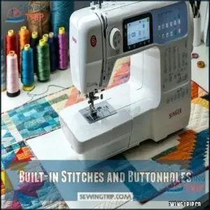 Built-in Stitches and Buttonholes