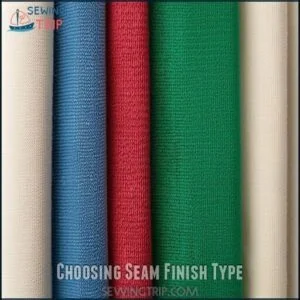 Choosing Seam Finish Type