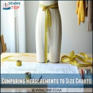 Comparing Measurements to Size Charts Comparing Measurements to Size Charts