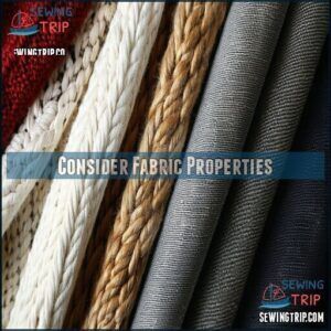 Consider Fabric Properties Consider Fabric Properties