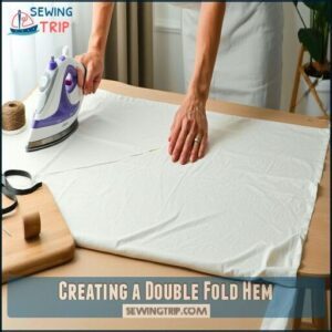 Creating a Double Fold Hem