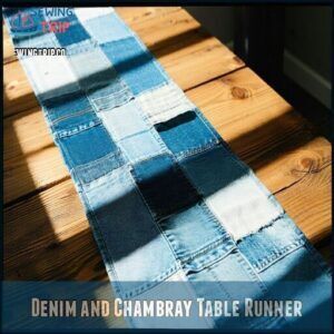 Denim and Chambray Table Runner Denim and Chambray Table Runner