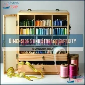 Dimensions and Storage Capacity