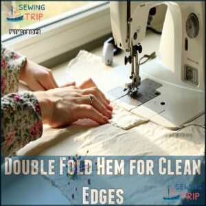 Double Fold Hem for Clean Edges