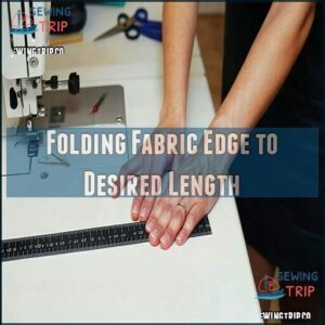 Folding Fabric Edge to Desired Length