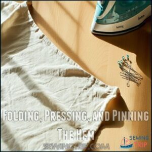 Folding, Pressing, and Pinning The Hem