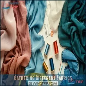 Gathering Different Fabrics