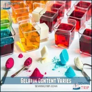 Gelatin Content Varies