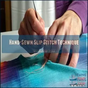 Hand-Sewn Slip Stitch Technique