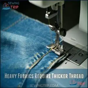 Heavy Fabrics Require Thicker Thread
