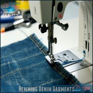 Hemming Denim Garments