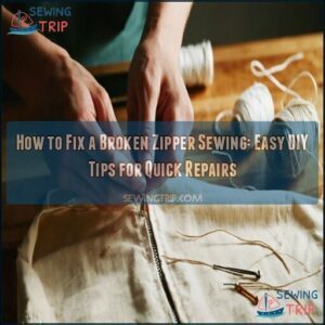 how to fix a broken zipper sewing