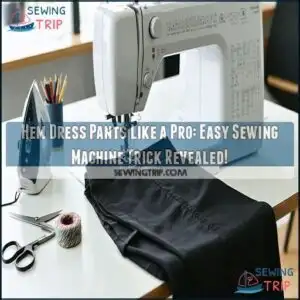 how to hem dress pants with a sewing machine