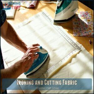 Ironing and Cutting Fabric Ironing and Cutting Fabric