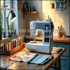 Janome HD5000: Sturdy, Beginner-Friendly, Built-in Needle Threader