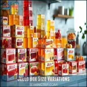 Jello Box Size Variations