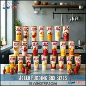Jello Pudding Box Sizes