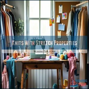 Knits With Stretch Properties