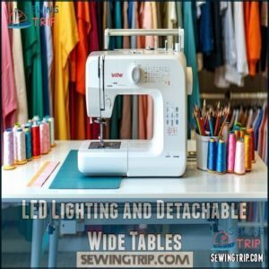 LED Lighting and Detachable Wide Tables