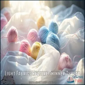 Light Fabrics Require Thinner Thread