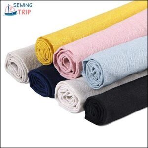 Linen Needlework Fabric, BENBO 7Pcs