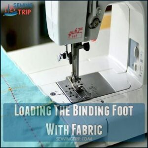 Loading The Binding Foot With Fabric