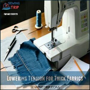 Lowering Tension for Thick Fabrics Lowering Tension for Thick Fabrics
