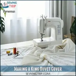 Making a King Duvet Cover