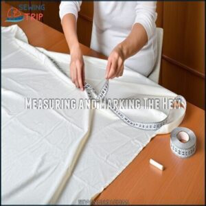 Measuring and Marking The Hem